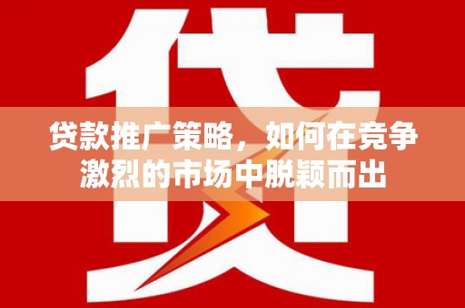 海盐贷款推广策略，如何在竞争激烈的市场中脱颖而出