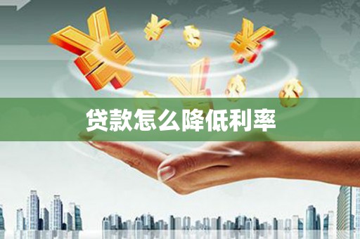 海盐贷款怎么降低利率