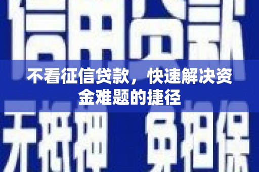 海盐不看征信贷款，快速解决资金难题的捷径