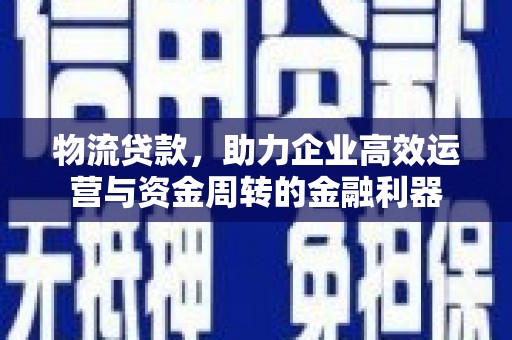 海盐物流贷款，助力企业高效运营与资金周转的金融利器