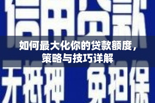 海盐如何最大化你的贷款额度，策略与技巧详解