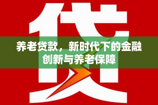 海盐养老贷款，新时代下的金融创新与养老保障
