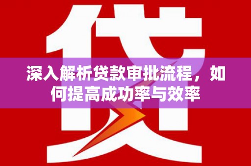 海盐深入解析贷款审批流程，如何提高成功率与效率
