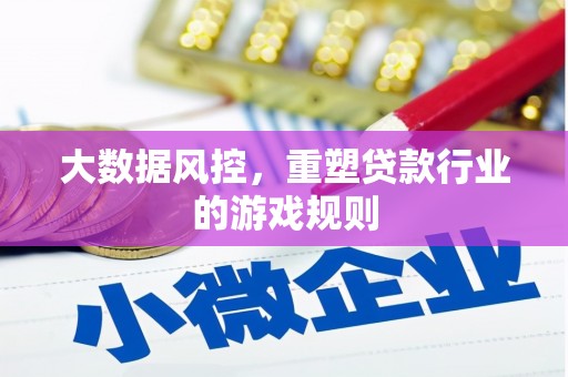 海盐大数据风控，重塑贷款行业的游戏规则