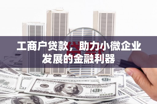 海盐工商户贷款，助力小微企业发展的金融利器