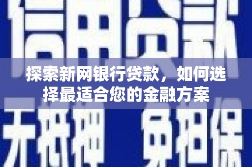 海盐探索新网银行贷款，如何选择最适合您的金融方案