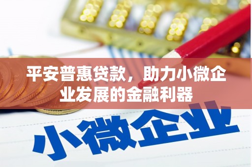 海盐平安普惠贷款，助力小微企业发展的金融利器