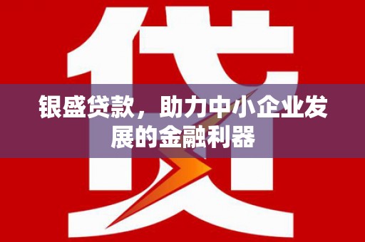 海盐银盛贷款，助力中小企业发展的金融利器