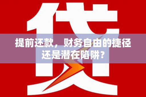 海盐提前还款，财务自由的捷径还是潜在陷阱？