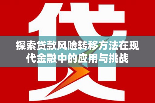 海盐探索贷款风险转移方法在现代金融中的应用与挑战