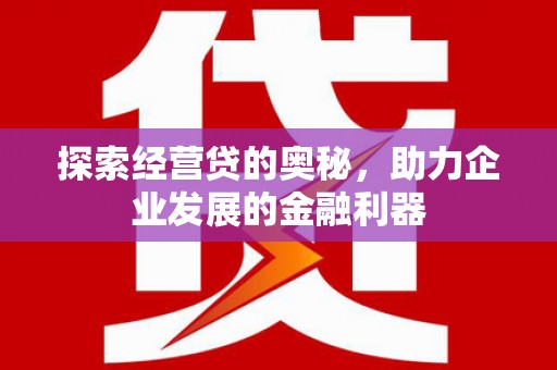 海盐探索经营贷的奥秘，助力企业发展的金融利器