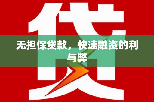 海盐无担保贷款，快速融资的利与弊