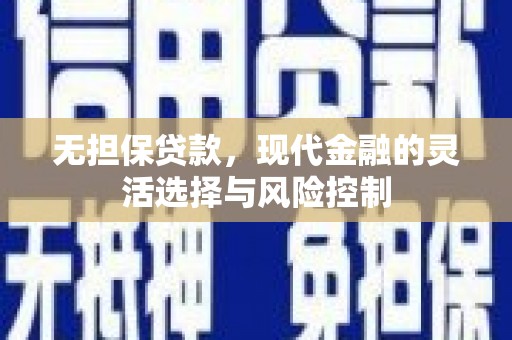 海盐无担保贷款，现代金融的灵活选择与风险控制