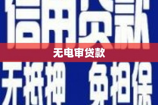 海盐无电审贷款