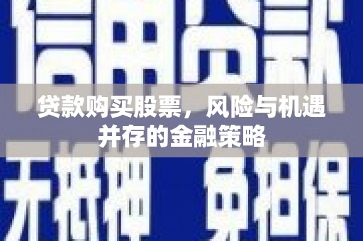 海盐贷款购买股票，风险与机遇并存的金融策略
