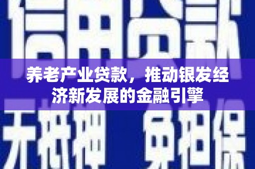 海盐养老产业贷款，推动银发经济新发展的金融引擎