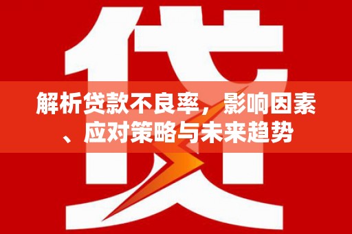 海盐解析贷款不良率，影响因素、应对策略与未来趋势