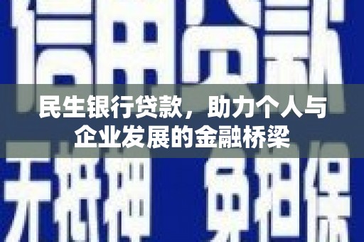 海盐民生银行贷款，助力个人与企业发展的金融桥梁