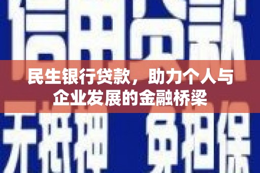 海盐民生银行贷款，助力个人与企业发展的金融桥梁