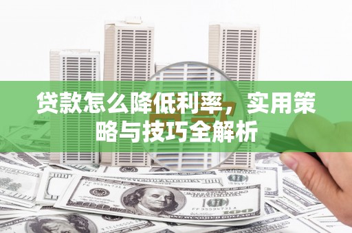 海盐贷款怎么降低利率，实用策略与技巧全解析