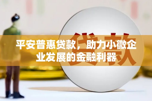 海盐平安普惠贷款，助力小微企业发展的金融利器
