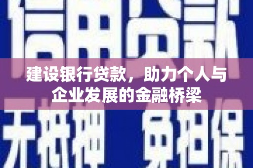 海盐建设银行贷款，助力个人与企业发展的金融桥梁