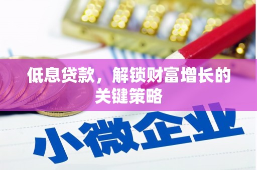 海盐低息贷款，解锁财富增长的关键策略