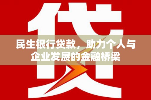 海盐民生银行贷款，助力个人与企业发展的金融桥梁