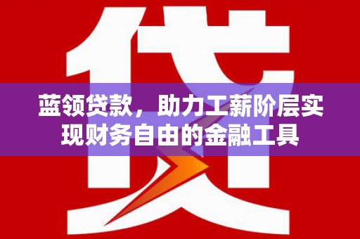 海盐蓝领贷款，助力工薪阶层实现财务自由的金融工具