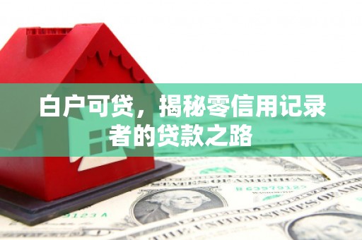 海盐白户可贷，揭秘零信用记录者的贷款之路