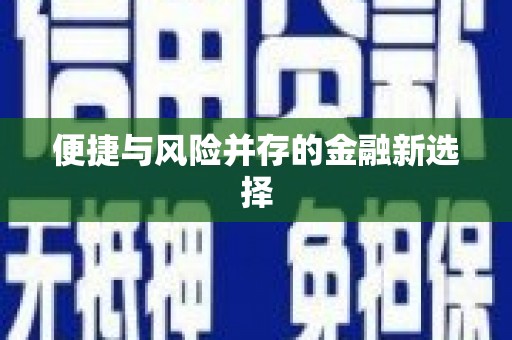海盐便捷与风险并存的金融新选择