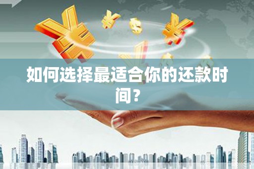 海盐如何选择最适合你的还款时间？