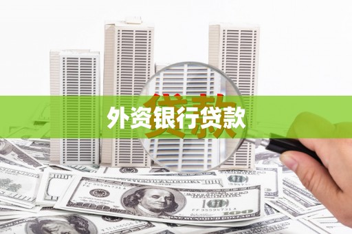 海盐外资银行贷款