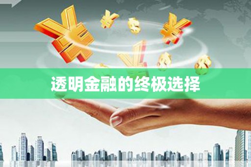 海盐透明金融的终极选择